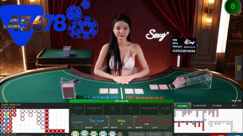 Chơi Baccarat Ở Sảnh Sexy 45678 – Trải Nghiệm Đỉnh Cao Cùng Dealer Quyến Rũ